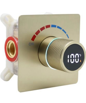 LED Digital Display/ Shower Temperature -Solid Brass Mixer Valve by Backnets