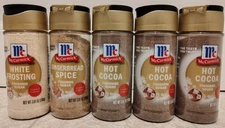 McCormick Holiday Finishing Sugar 5-pack: Hot Cocoa, White Frosting, Gingerbread