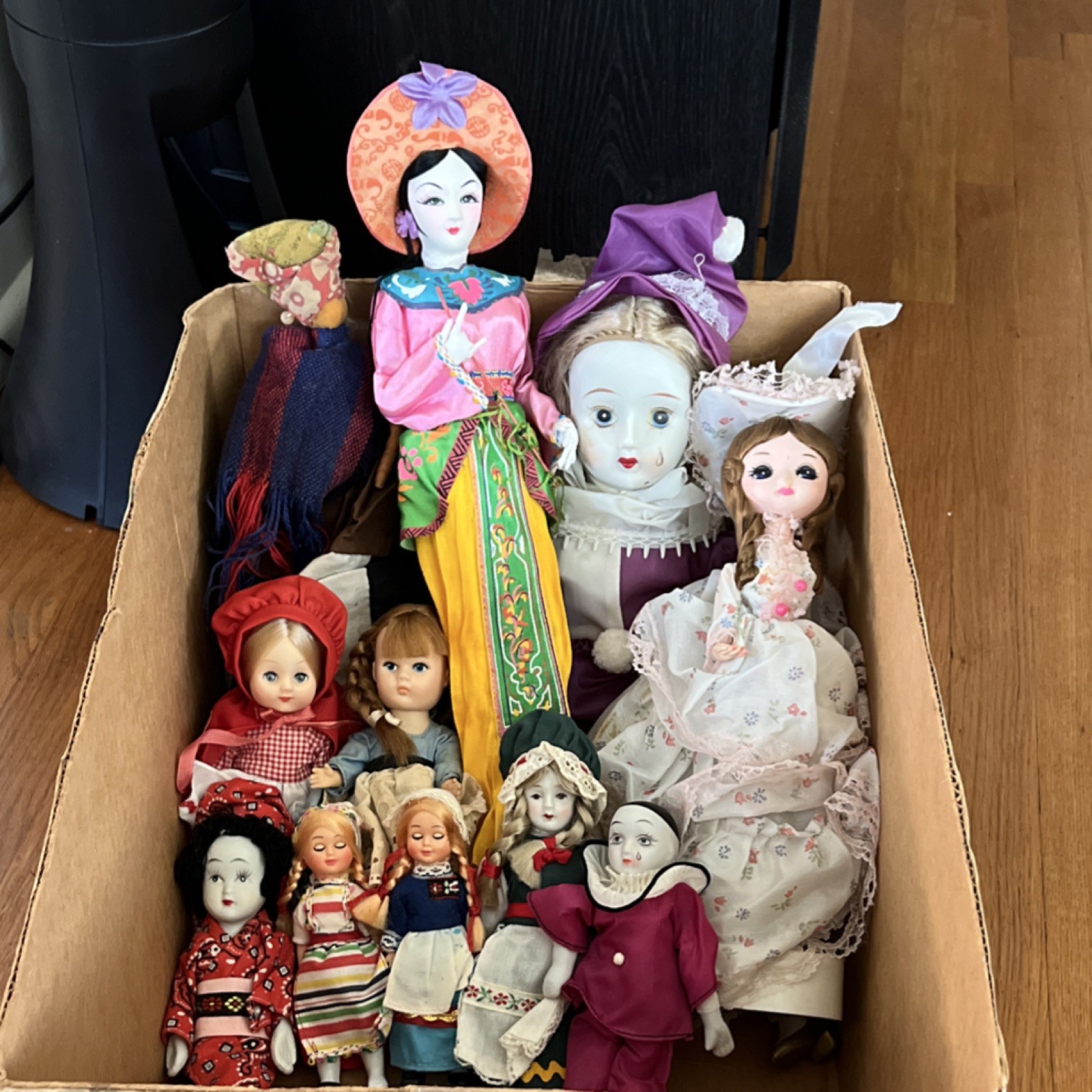 Lot of 11 Rag & Cloth Dolls Cloth Fabric Assorted Styles and