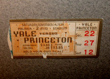 Princeton Tigers 11/14/1936 Football Ticket Stub vs Yale Bulldogs