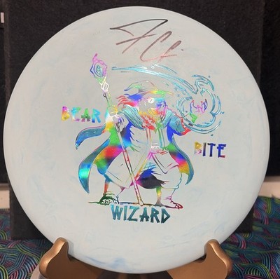 Gateway Discs Light Blue SSS Wizard Bear Bite Stamp Putter Golf Disc Signed 176g