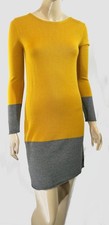 Soft and Light Philosophy Mustard Gray Sweater Shift Dress XS NWT