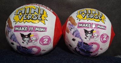 Lot of 2 MGA s Miniverse Make It Mini Hello Kitty and Friends Series 2 Capsules