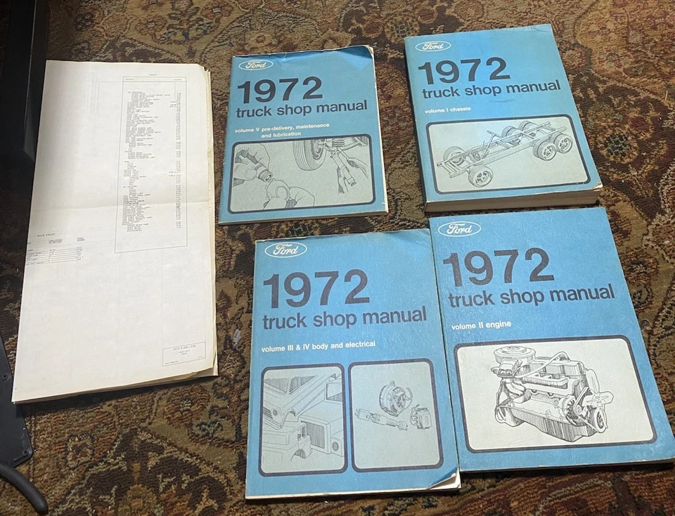 Ford 1972 camioneta pickup taller manual de reparación conjunto F100 F250 F350 Foto 2 de 4