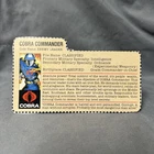 Vintage Gi Joe Cobra Sears Missile Command COBRA COMMANDER File Card Red Back