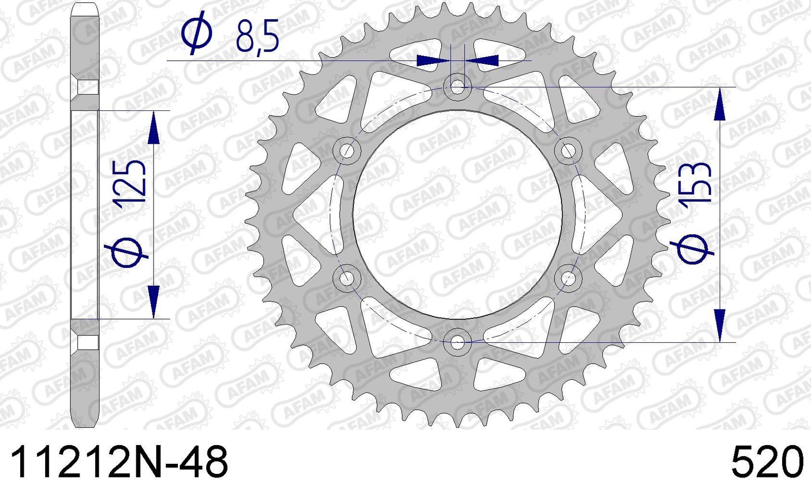 CORONA AFAM 11212N-48 IN ALL. PASSO 520 HONDA CR 250 R 250 2002 2005