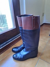 STIVALI EQUITAZIONE uomo usati in pelle nero/marrone Taglia 42 con speroni