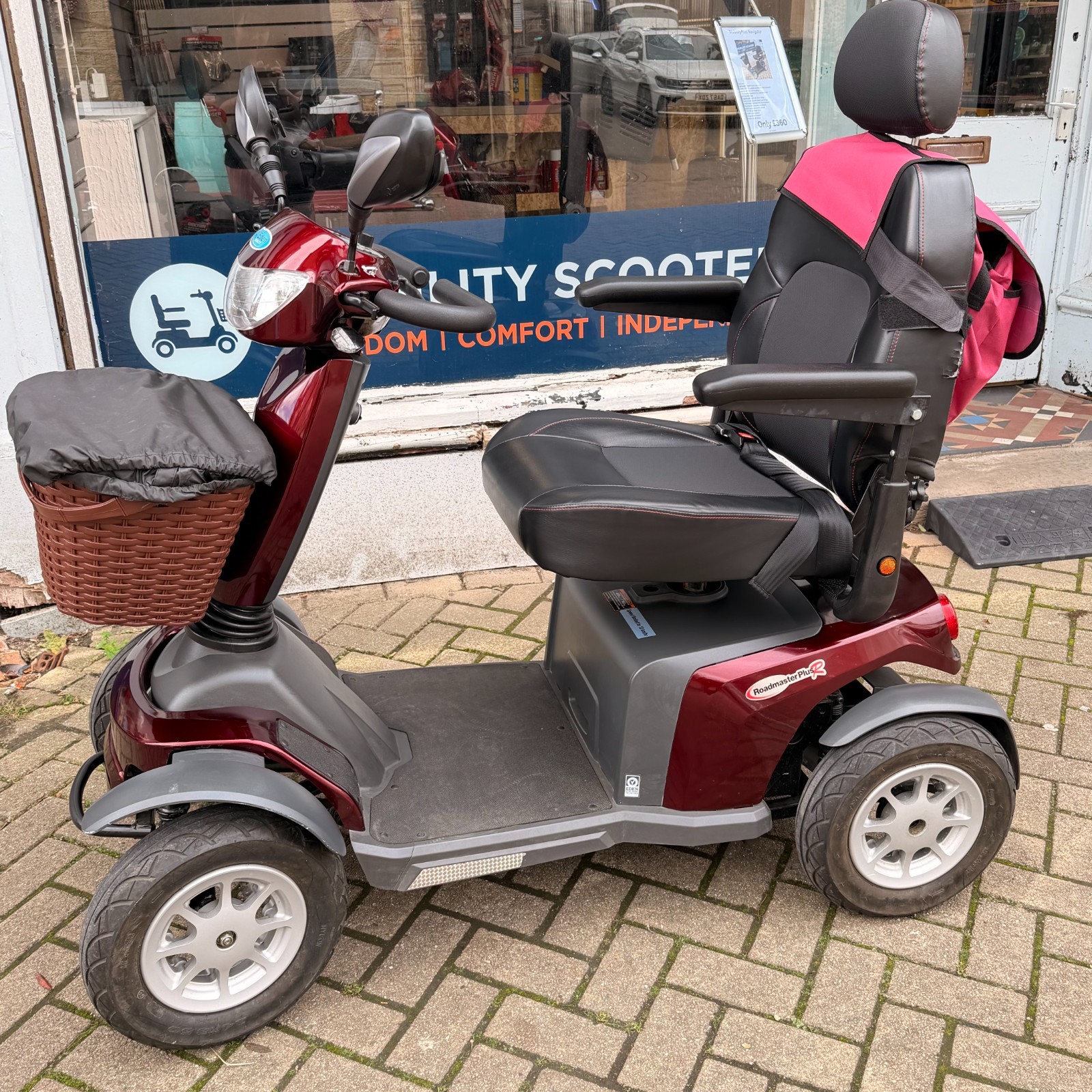 Eden Mobility Roadmaster Plus R 8mph Road Legal Mobility Scooter Burgundy photo 1