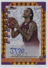 2024-25 Topps Finest Rookie Gold Geometric Refractor 43/50 Jaylon Tyson Auto 4jk