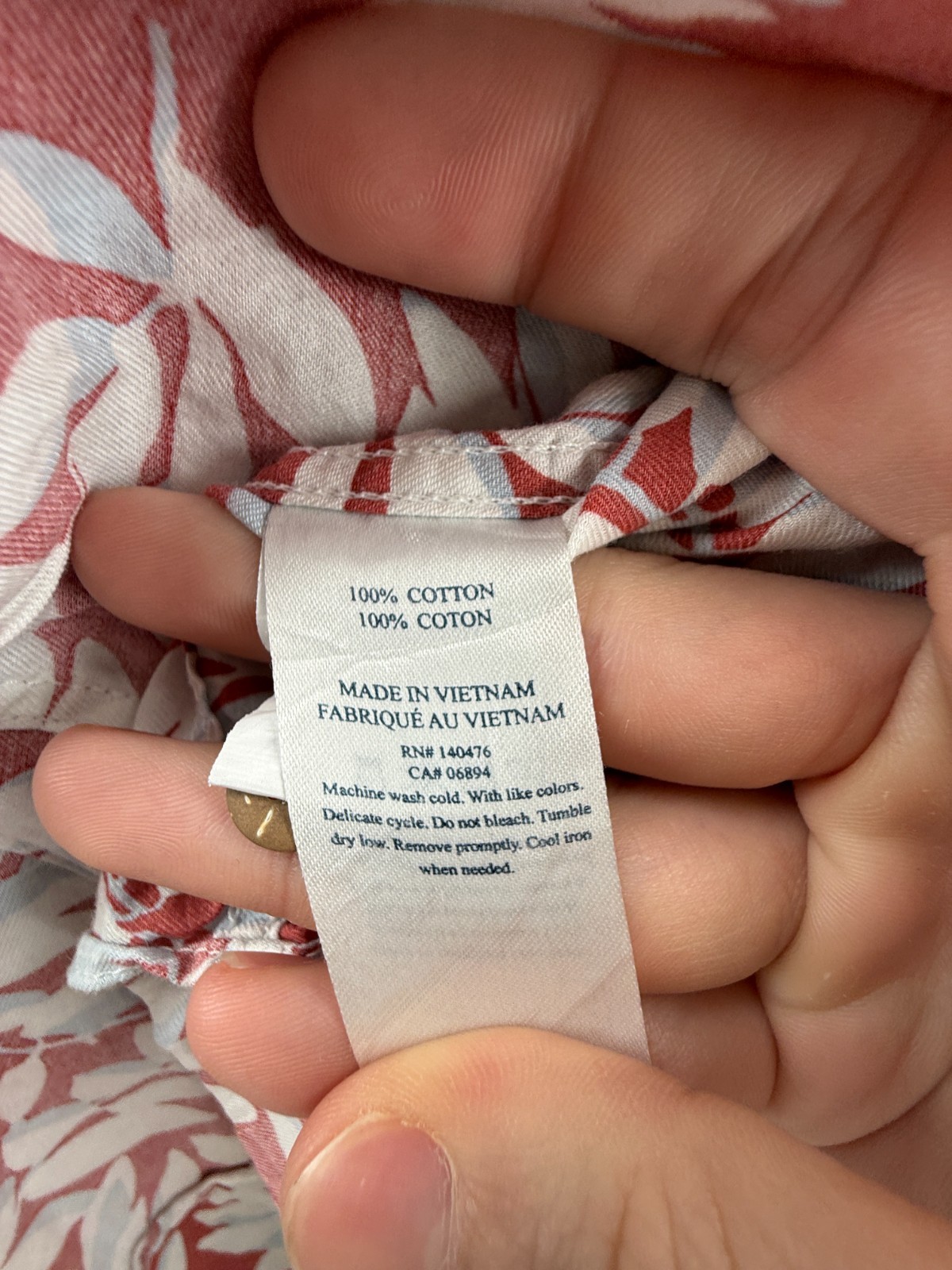 Faherty Large Button-Down Cotton Short Sleeve Flo… - image 12