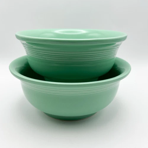 Fiesta Sea Mist Mixing Bowls Set of 2 | Vintage Retired Homer Laughlin | 7" & 8"