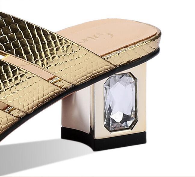 PANTOFOLA D’ORO Womens New Fashion Summer Open Toe Weave Textured Slippers Block Mid Heels Mules