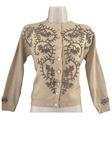 Vtg 50s Rockabilly Pin Up Cardigan 