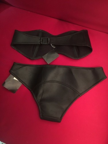 NWT Lisa Marie Fernandez Neoprene Latex Rubber Bikini The Natalie 2 Pc Swim Suit - Picture 9 of 16