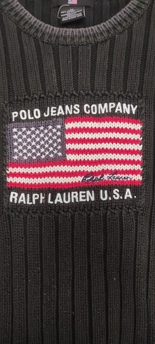 Ralph Lauren USA Flag Sweater Polo Jeans Company N 1529 NIF 3288096 Rare Signed - Picture 10 of 24
