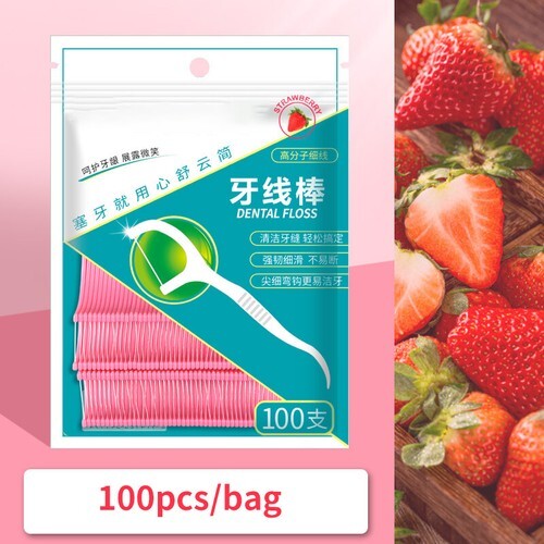 100Pcs Toothpicks Dental Floss Flosser Picks Stick Oral Care Tooth Cleaner - Bild 6 von 14