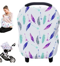 Car Seat Canopy Nursing Cover - Multi Use Baby Stroller and Carseat Cover