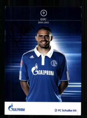 Edu Autogrammkarte FC Schalke 04 2010-11 Original Signiert
