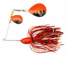 (1) 3/4 oz Custom D & J Lures Tandem Spinnerbait(Fire Craw)Bass Fishing-"New"