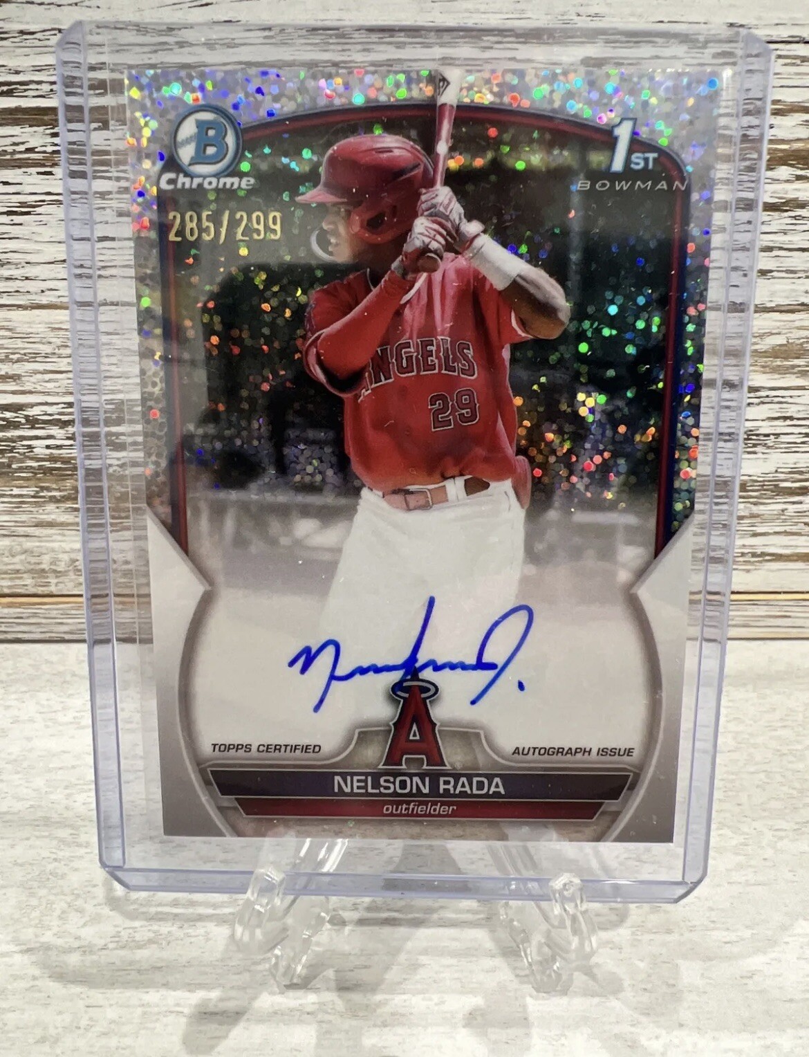 2023 Bowman Chrome NELSON RADA Speckle AUTO #d/299 1st Prospect Autograph