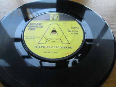 Colin Stuart: The Voice Of Scotland 7'' Vinyl Single 1st 1967 UK Promo Press RARE