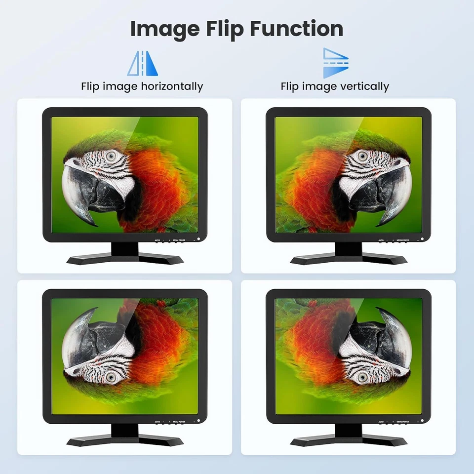 17 Zoll LCD Sicherheitskamera Monitor HDMI/VGA/BNC/AV Gaming PC DVR Bildschirm - Bild 4 von 4