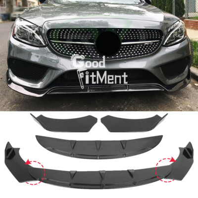 Glänz Frontspoiler Lippe Spoilerschwert Splitter Für Mercedes-Benz C-Klasse W205