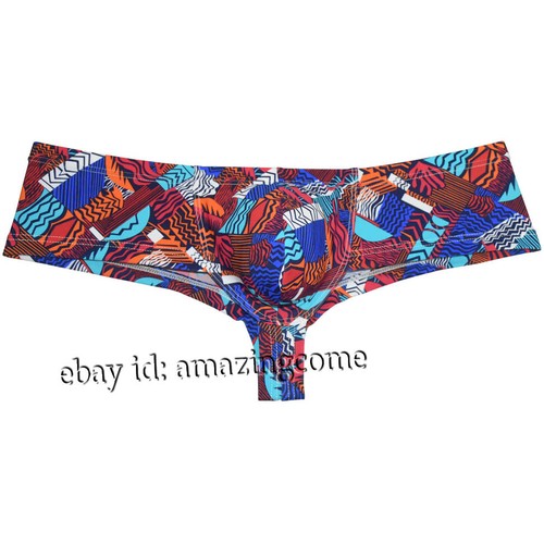 Men Colorful Casual Brazilain Boxer Briefs Underwear Cheeky Swim Trunks Thong - Picture 49 of 52