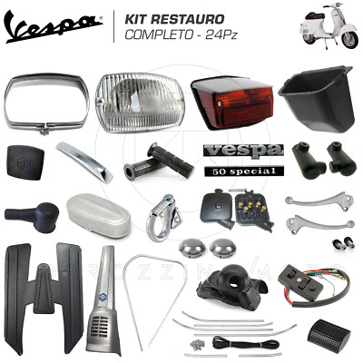 KIT RESTAURO COMPLETO 24pz ACCESSORI RICAMBI PIAGGIO VESPA 50