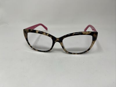 Kate Spade Johanna Camel Tortoise Neon Pink Cat Eye Sunglasses Frame 53-17-135 FRAME ONLY Kate Spade Johanna/S 0ESP/Y6 Camel Tortoise/Pink  main image 4