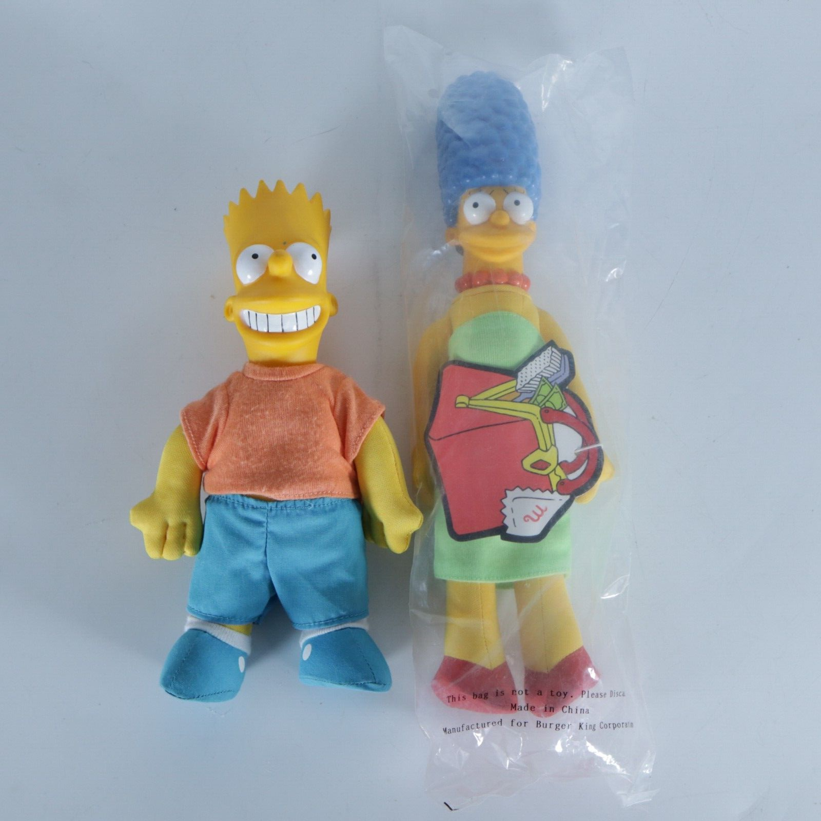 Vintage 1990 Burger King Simpsons Marge and Bart 12