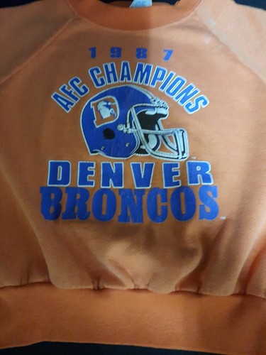 Vintage Kids Denver Broncos Sweat Shirt Size M(10-12) - Picture 8 of 10