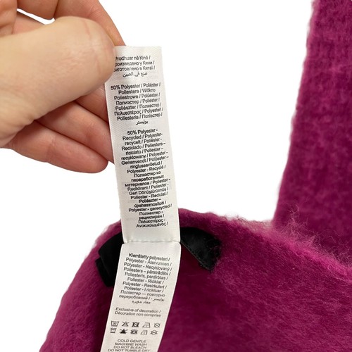 Vero Moda Plüsch Schal rosa lila warm kuschelig Fransen Oversize Klammer üppig - Bild 7 von 7