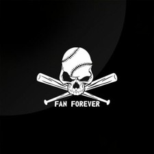 Baseball Fan Die Cut Skull Vinyl Decal Sticker for Car Truck Window Laptop 7