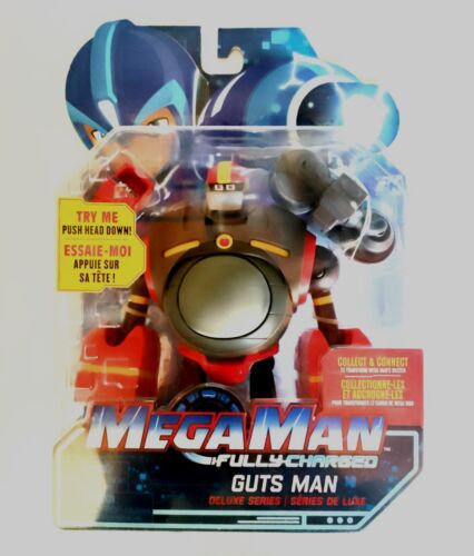 GUTSMAN Mega Man Fully Charged Figure Jakks 2019 6 Inch - Foto 1 di 2