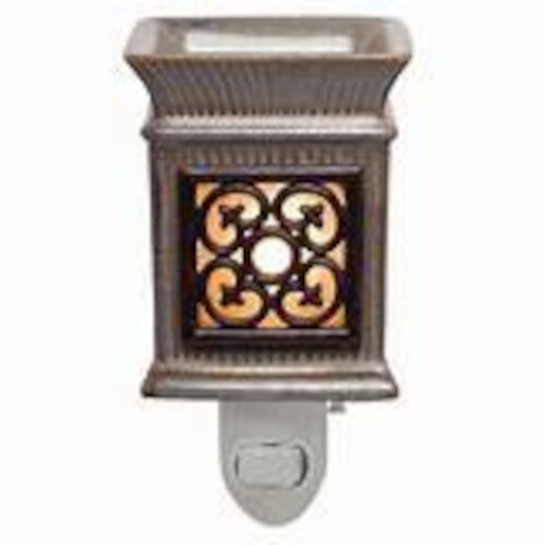Scentsy JANE Plug-in Mini Wax WARMER  Ceramic Scrolling Wrought-Iron NEW