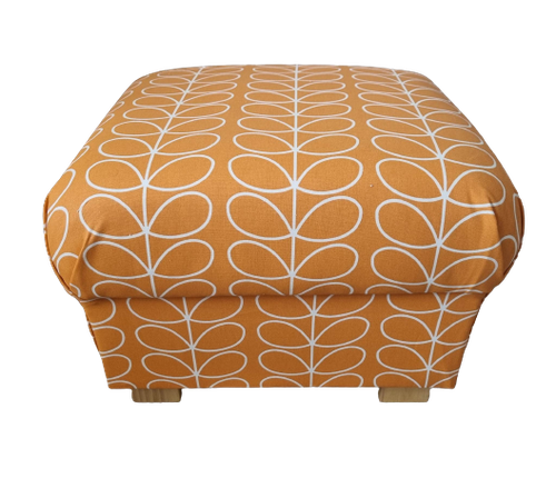 Orla Kiely Fabric Storage Footstool Abacus Linear Stem Multi Stem Pouffe Mustard - Picture 64 of 75