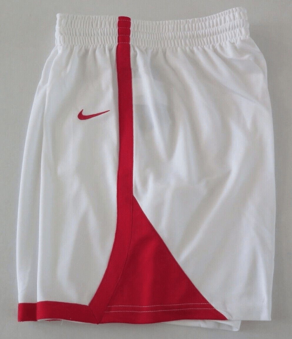 Nike AV2251 109 Women's Sz L White/Red Basketball Shorts