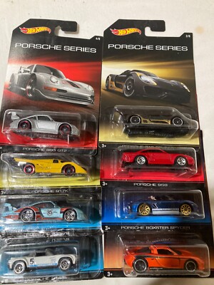 Hot Wheels 2014 Porsche Series 1:64 Complete set of eight (8) 1:64