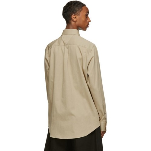 Bottega Veneta Beige Herringbone Cotton V Pocket Shirt | Size 39 (M) RRP $635 - Picture 5 of 8