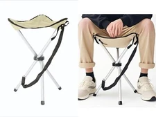 Folding Camping Stool 16.5" when FOLDEDPortable Tripod Seat for Outdoors