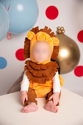 Leone Vestiti Carnevale Peluche Costume Carnevale Leone Marrone In