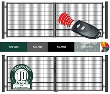 Doppelflügeltor Einfahrtstor Doppelstabmatte "Leipzig" PREMIUM 2m 3m 4m 5m 6m