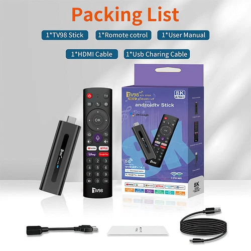 Media Player Fire TV Stick 8K HD Android 14.0 WiFi Bluetooth Voice Remote - Picture 12 of 14