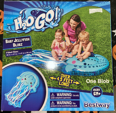 Bestway H20 Go! Baby Jellyfish Blobz 6M+ over 4.5' wide Glitter Splash Pad -NEW!