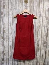 The Limited Wool Blend Red Sheath Dress Sleeveless Pockets Lined Size 0
