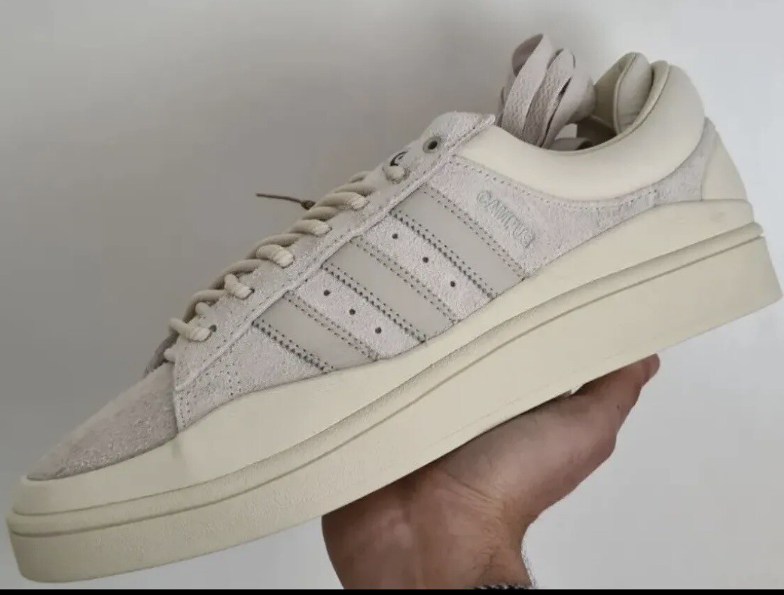 ADIDAS CAMPUS X BAD BUNNY OFF WHITE CREAM SIZE 8UK. 8/5 USA. 42 EU