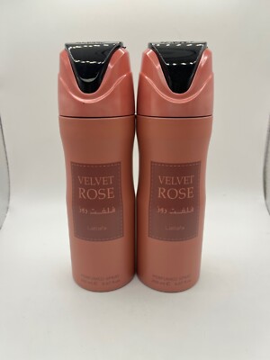 Lattafa Velvet Rose Perfume Body Spray - Women - 6.67 fl - 2 Pack