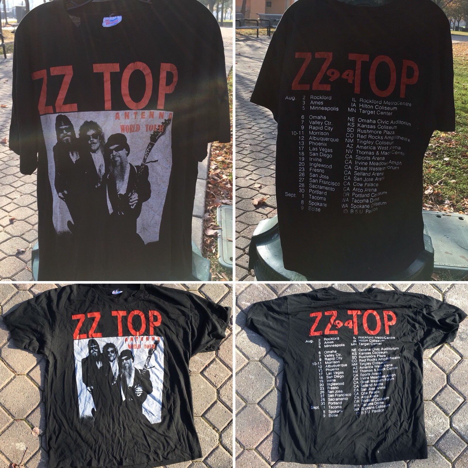 Vintage ZZ TOP Antenna World Tour 94 TShirt 1990s 90… Gem