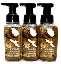 3 Paradise Coconut Gentle Foaming Hand Soap Bath  Body Works 8.75 Oz